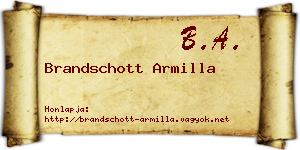 Brandschott Armilla névjegykártya